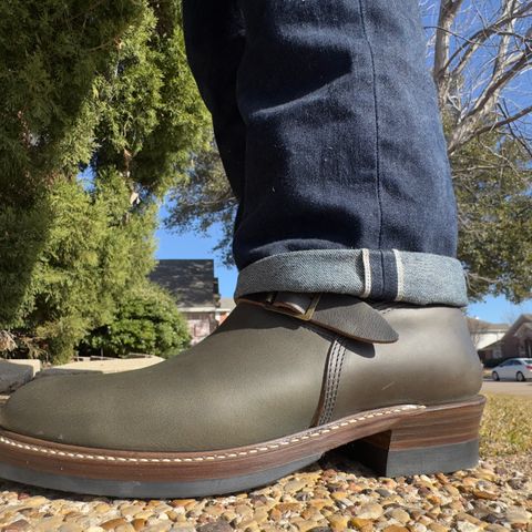 John Lofgren Wabash Engineer Boots in Badalassi Carlo Grigio Minerva Liscio