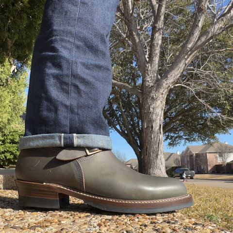 John Lofgren Wabash Engineer Boots in Badalassi Carlo Grigio Minerva Liscio