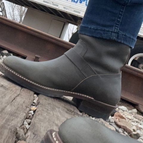 John Lofgren Wabash Engineer Boots in Badalassi Carlo Grigio Minerva Liscio