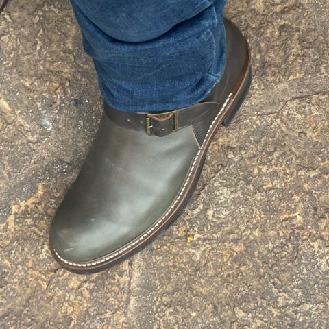 John Lofgren Wabash Engineer Boots in Badalassi Carlo Grigio Minerva Liscio
