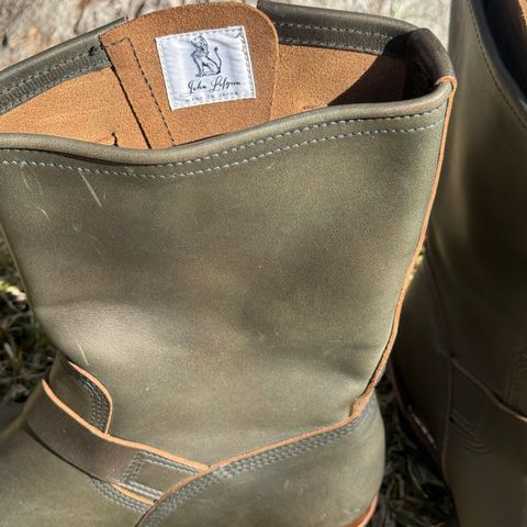 John Lofgren Wabash Engineer Boots in Badalassi Carlo Grigio Minerva Liscio