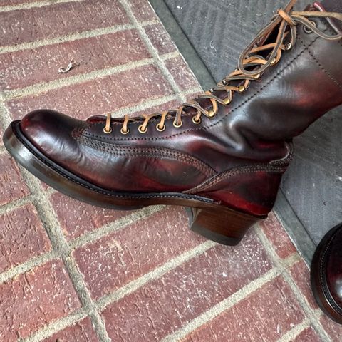 John Lofgren Donkey Puncher Boots in Badalassi Carlo Bone Minerva Liscio
