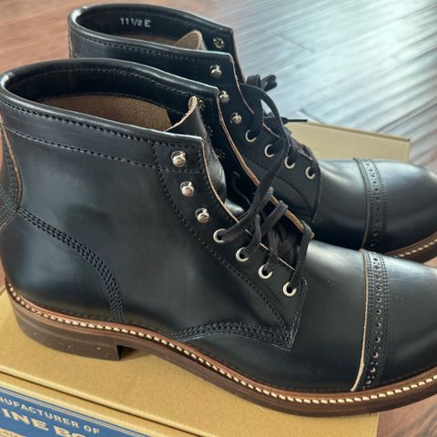 View photo of John Lofgren Combat Boots in Horween Black Chromexcel