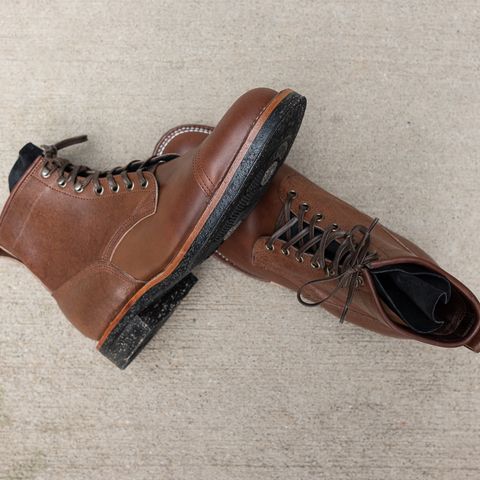 Viberg Bobcat in Horween Brown Waxed Flesh Horsebutt & Horween Black Waxed Flesh