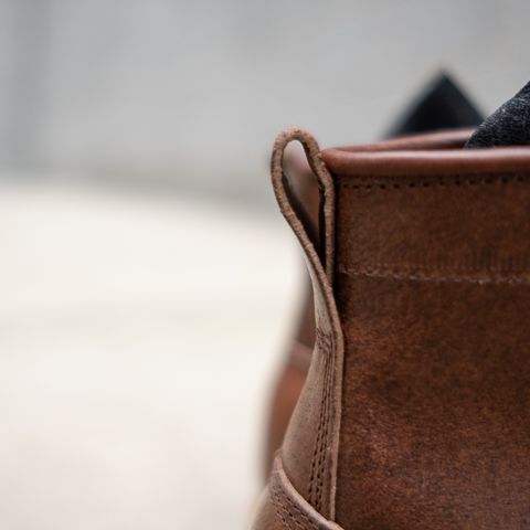 Viberg Bobcat in Horween Brown Waxed Flesh Horsebutt & Horween Black Waxed Flesh