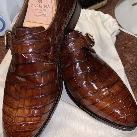 Carmina Custom Alligator Monkstrap in Alligator