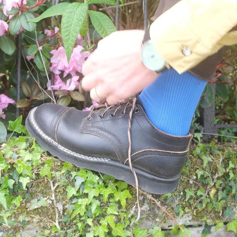 Nicks MTO in Horween Black Waxed Flesh