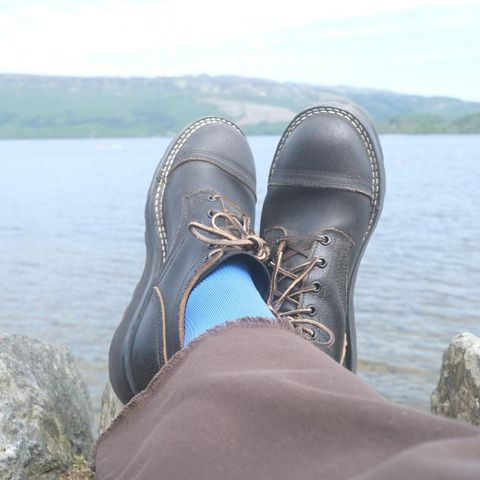 Nicks MTO in Horween Black Waxed Flesh