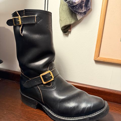 View photo of Wesco Mister Lou in Horween Black Chromexcel Horsehide