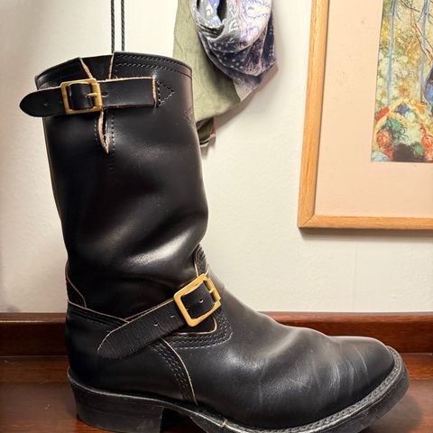 View photo of Wesco Mister Lou in Horween Black Chromexcel Horsehide