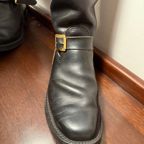 View photo of Wesco Mister Lou in Horween Black Chromexcel Horsehide