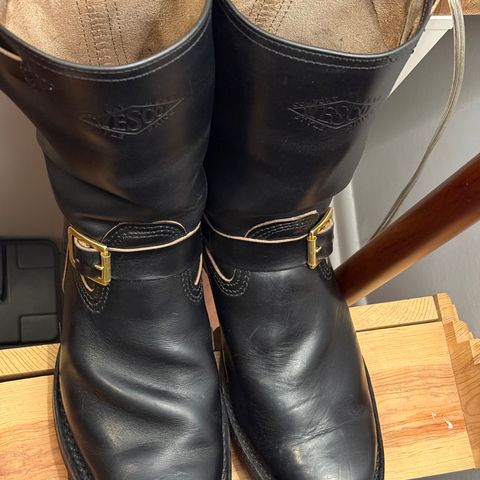 View photo of Wesco Mister Lou in Horween Black Chromexcel Horsehide