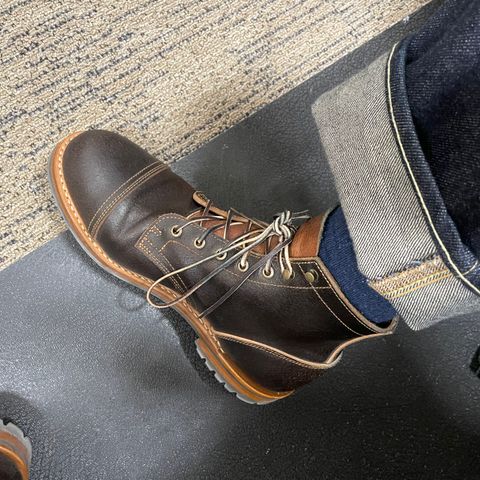 Truman Cap Toe Boot in Horween Java Waxed Flesh