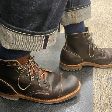 Truman Cap Toe Boot in Horween Java Waxed Flesh