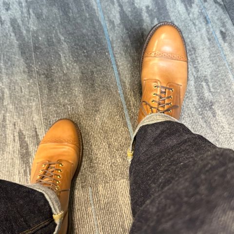Grant Stone Garrison Boot in Horween Dune Chromexcel