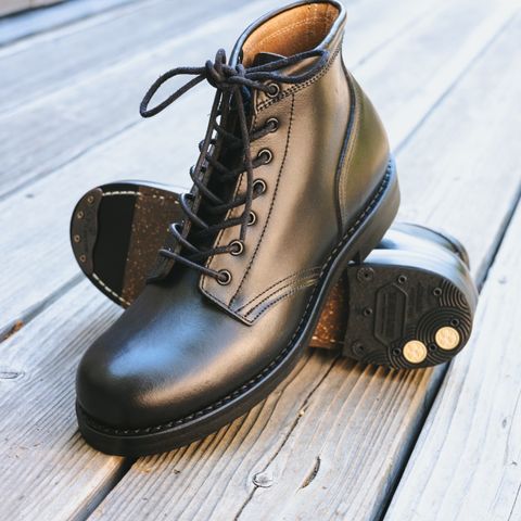 Rolling Dub Trio Coupen 7 in Horween Black Vegetable Tanned Teacore Dressner