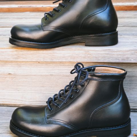 Rolling Dub Trio Coupen 7 in Horween Black Vegetable Tanned Teacore Dressner