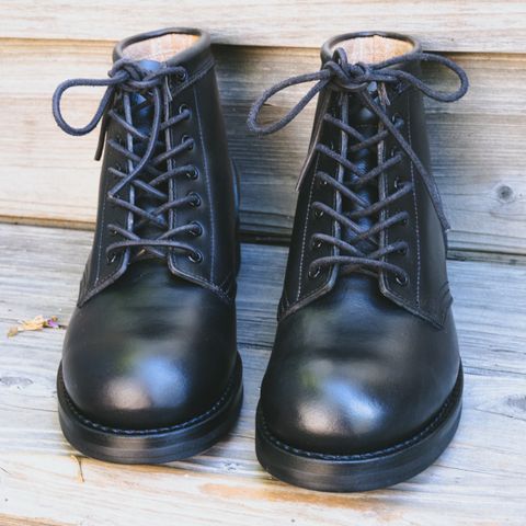 Rolling Dub Trio Coupen 7 in Horween Black Vegetable Tanned Teacore Dressner