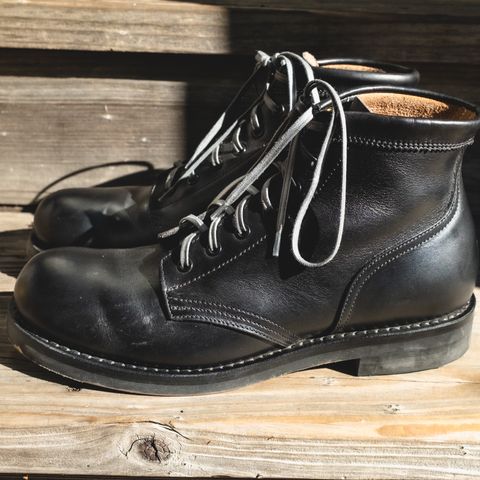 Rolling Dub Trio Coupen 7 in Horween Black Vegetable Tanned Teacore Dressner