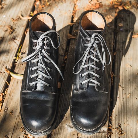 Rolling Dub Trio Coupen 7 in Horween Black Vegetable Tanned Teacore Dressner