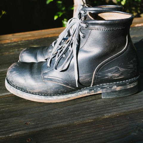 Rolling Dub Trio Coupen 7 in Horween Black Vegetable Tanned Teacore Dressner