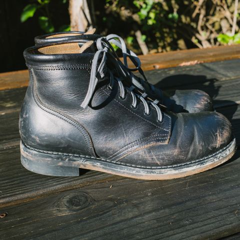Rolling Dub Trio Coupen 7 in Horween Black Vegetable Tanned Teacore Dressner
