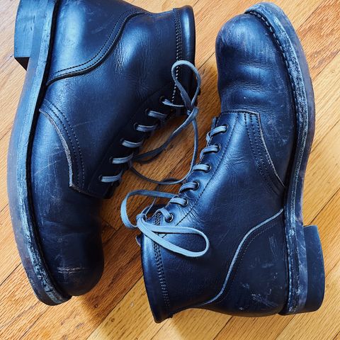 Rolling Dub Trio Coupen 7 in Horween Black Vegetable Tanned Teacore Dressner