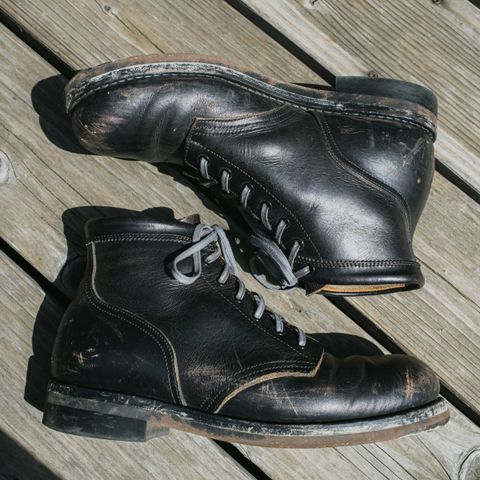 Rolling Dub Trio Coupen 7 in Horween Black Vegetable Tanned Teacore Dressner