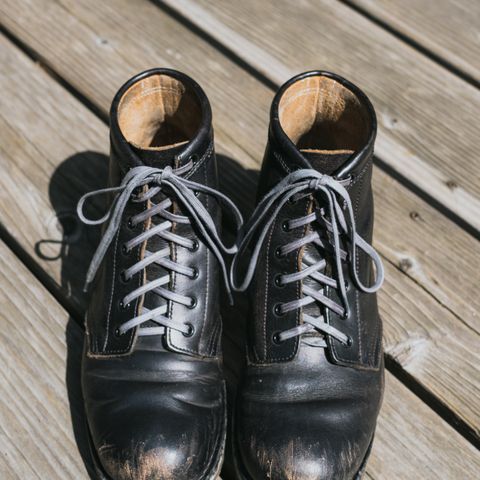 Rolling Dub Trio Coupen 7 in Horween Black Vegetable Tanned Teacore Dressner