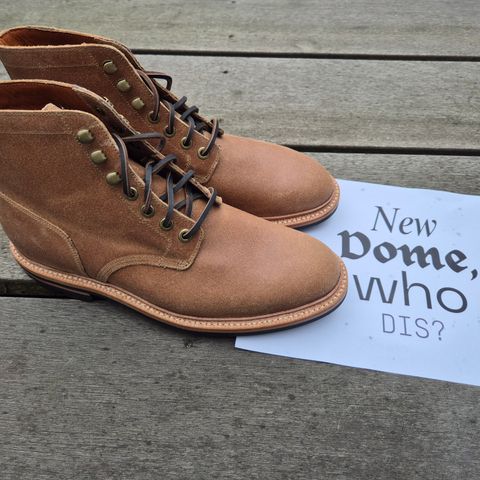 Grant Stone Diesel Boot in C.F. Stead Natural Waxy Commander Suede