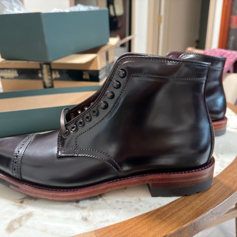 Alden Jumper Boot in Horween Marbled Color 8 Shell Cordovan