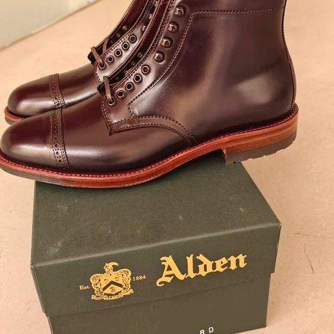 Alden Jumper Boot in Horween Marbled Color 8 Shell Cordovan