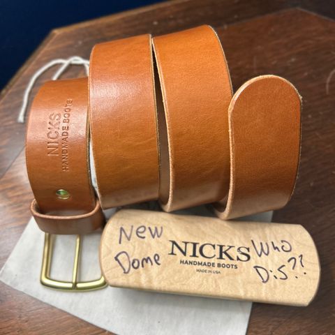 Nicks Heavy Duty Work Belt in Wickett & Craig Buck Brown Traditional Harness