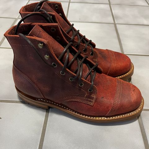 Truman Cap Toe Boot in C.F. Stead Russet Red Rambler