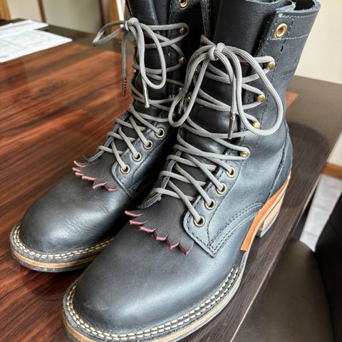 White's Stockman in Seidel Black Work Leather