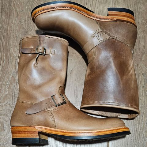 John Lofgren Wabash Engineer Boots in Horween Natural Chromexcel