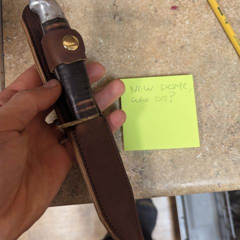 Shadburne Creative Knife Sheath in Seidel Peanut Shrunken Bison