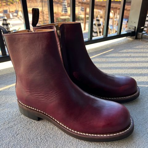Rolling Dub Trio Casper Boot in Horween Burgundy Chromexcel