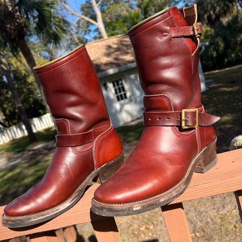 Role Club Engineer Boots in Russet Brown Chromexcel Horsehide