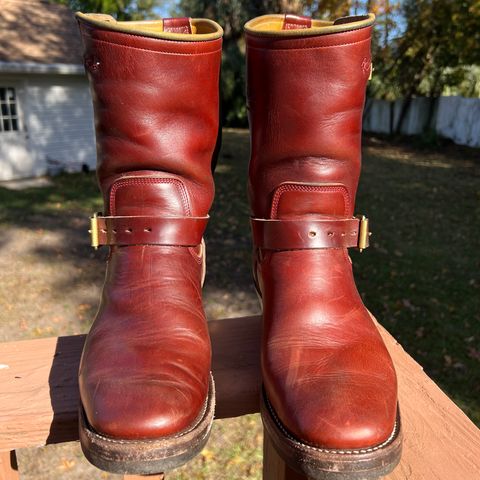 Role Club Engineer Boots in Russet Brown Chromexcel Horsehide