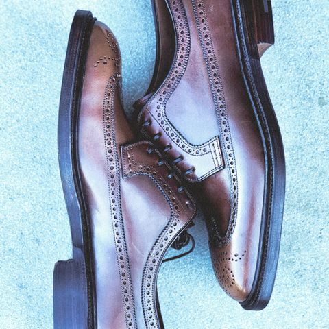Carmina Long Wing Blucher Shoes 532 in Horween Armagnac Shell Cordovan
