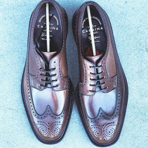 Carmina Long Wing Blucher Shoes 532 in Horween Armagnac Shell Cordovan