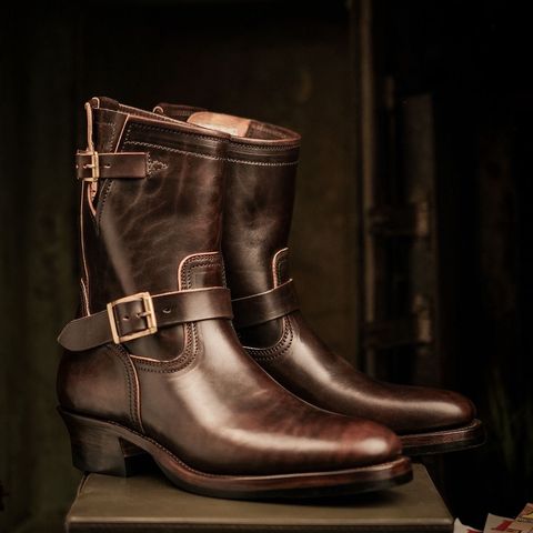 Briselblack The keeper ‘Type 3’ Engineer Boot in Maryam Overdyed Horsebutt Dark Brown