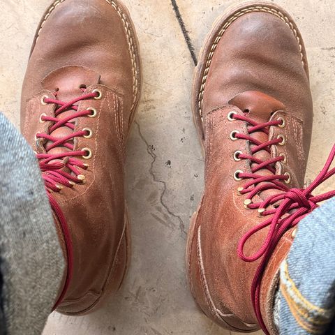 Nicks Officer in Horween Ember Waxed Flesh