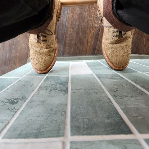 View photo of Grant Stone Edward Boot in Milkshake Rough Suede