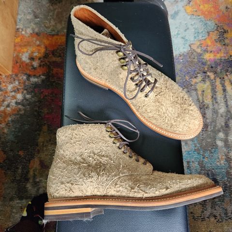 View photo of Grant Stone Edward Boot in Milkshake Rough Suede