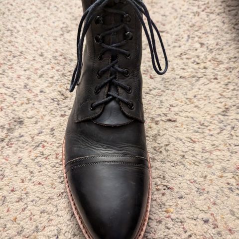 BLKBRD Dixon Cap Toe Derby Boot in Black Pullup