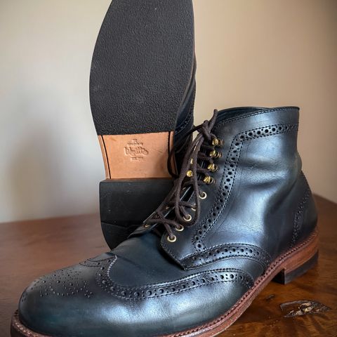 Alden Wingtip Boot in Horween Navy Chromexcel