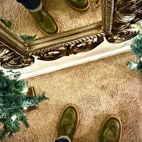 Grant Stone Brass Boot in Badalassi Carlo Olive Green Minerva