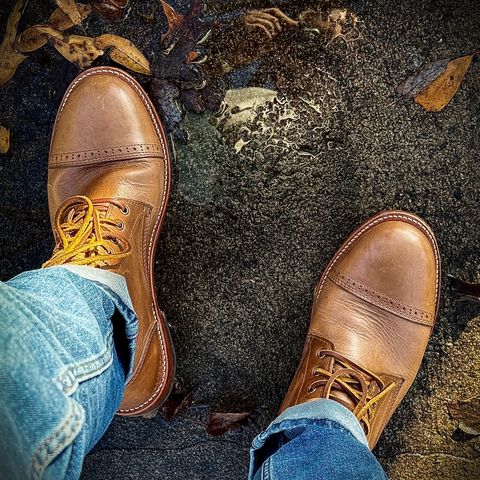 Oak Street Bootmakers Trench Boot in Horween Natural Chromexcel
